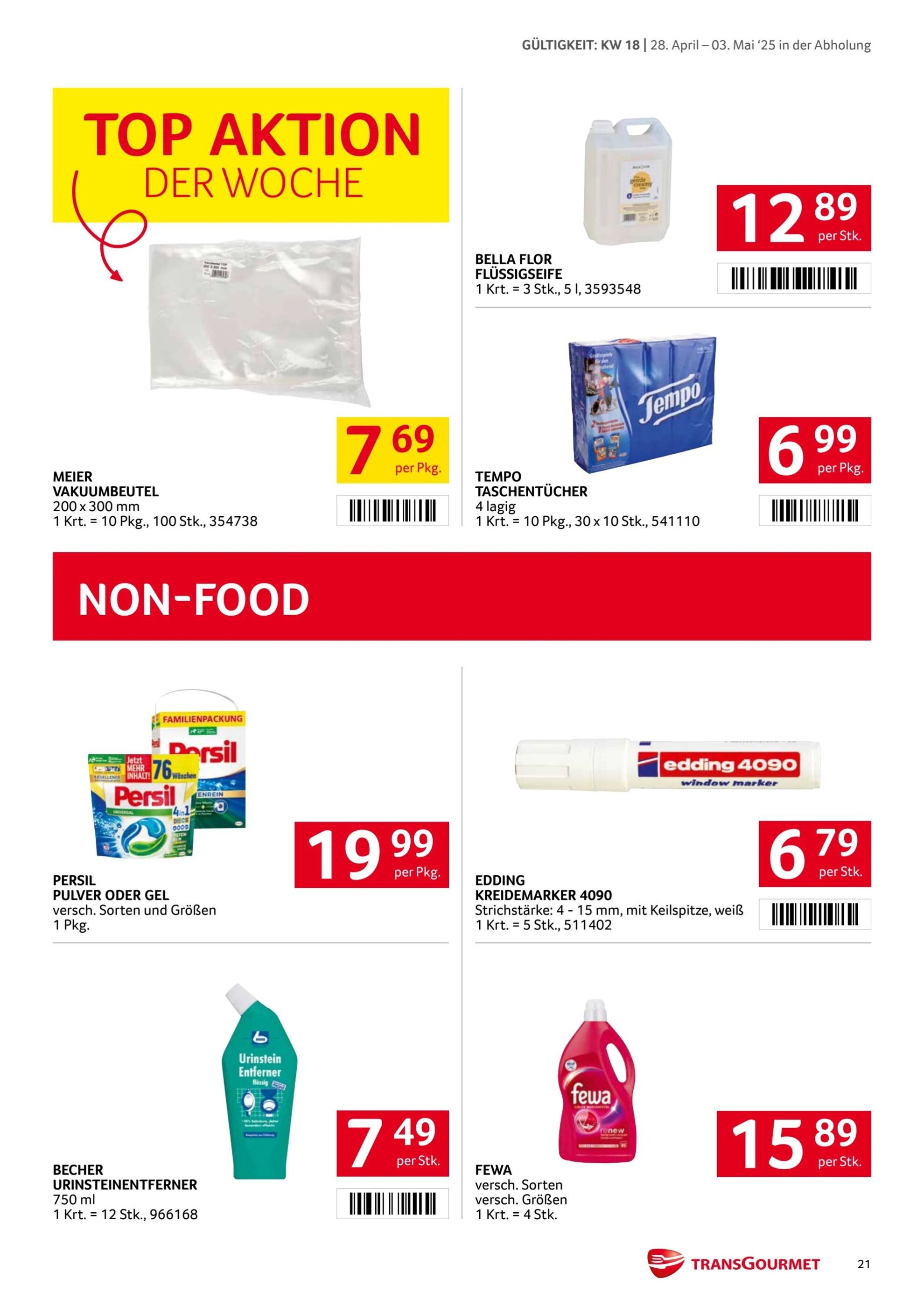 Transgourmet Flugblatt woche 18 - 28-04-2025