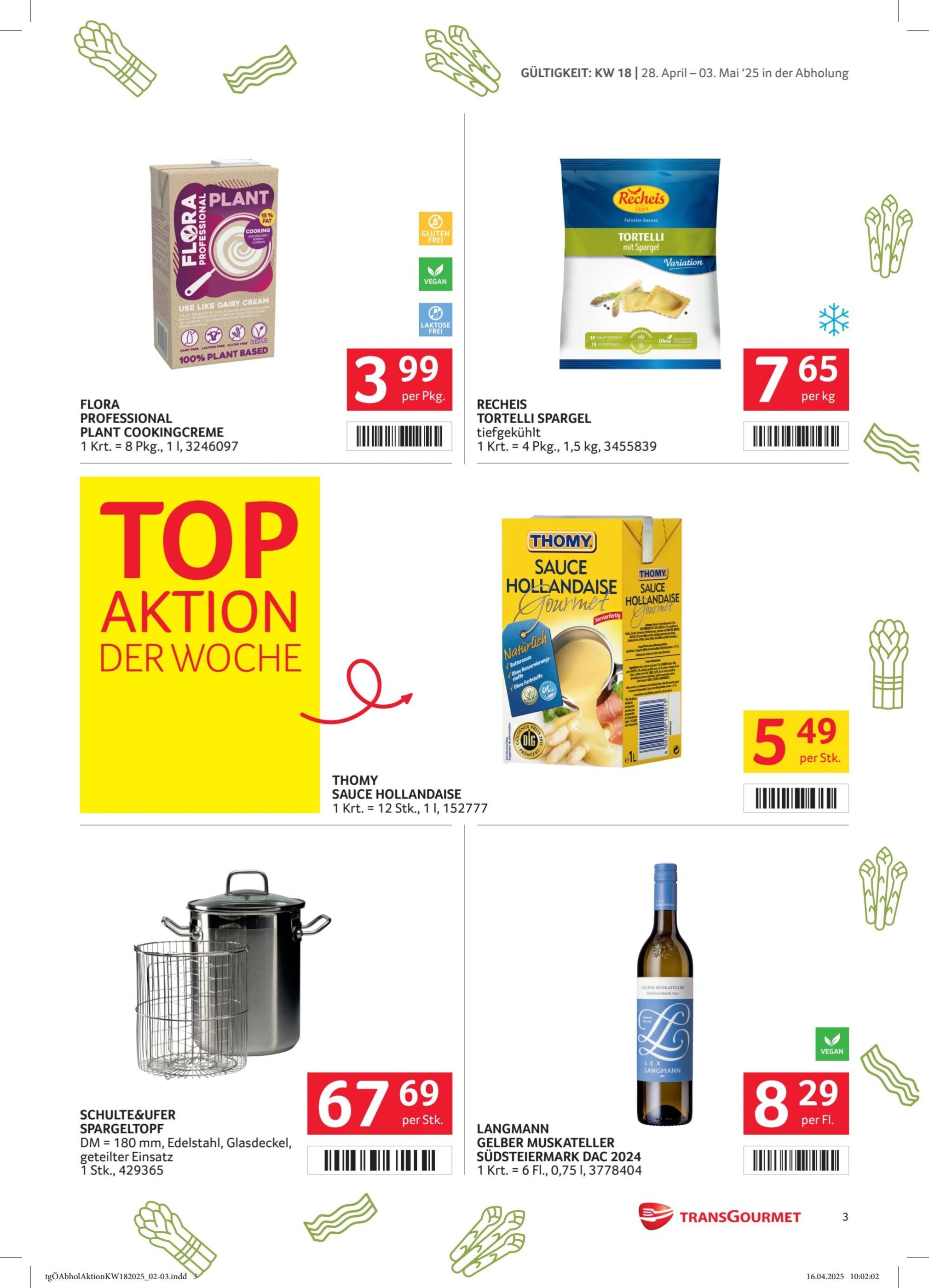 Transgourmet Flugblatt woche 18 - 28-04-2025