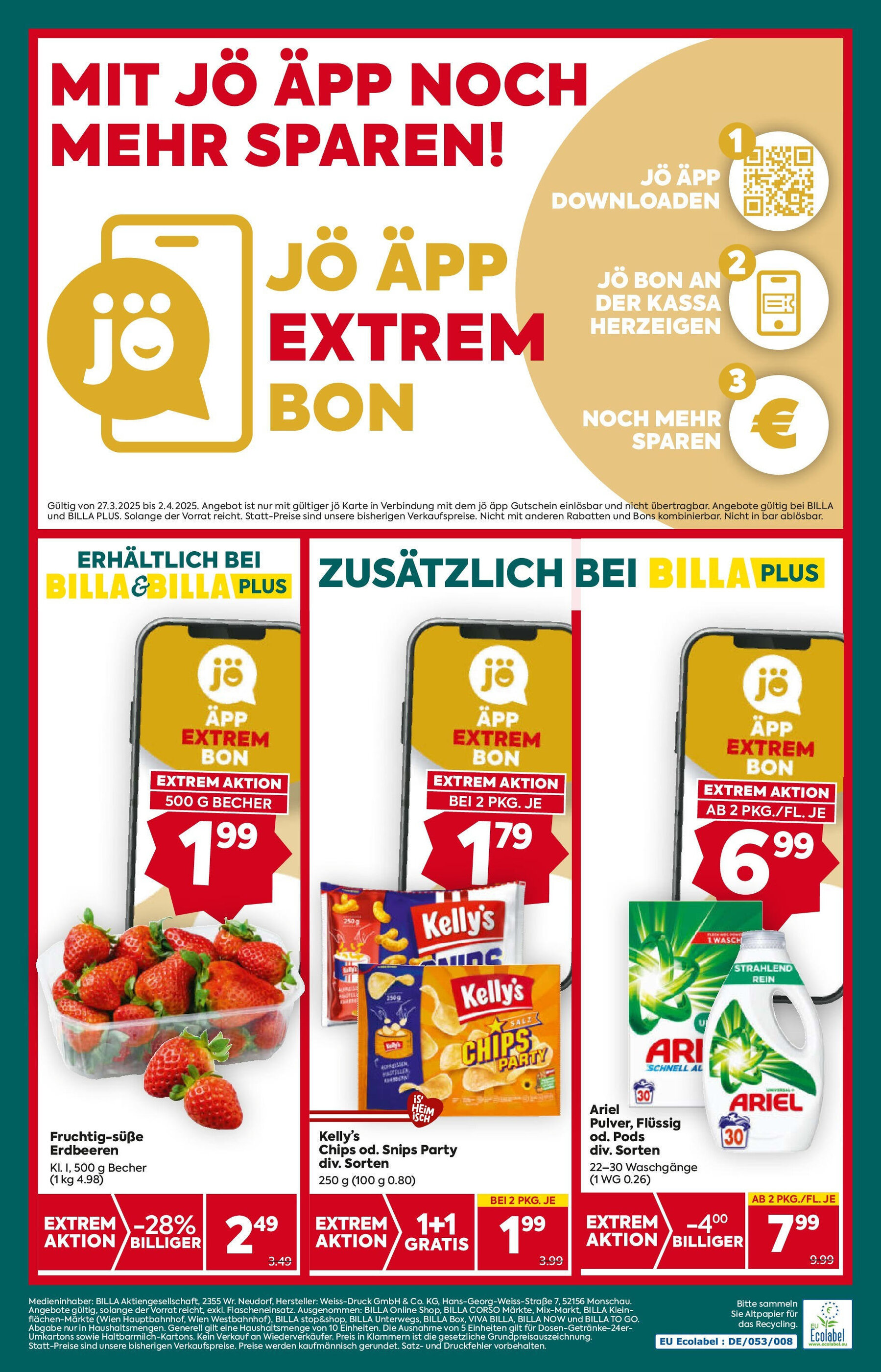 Billa Flugblatt woche 13 - 27-03-2025