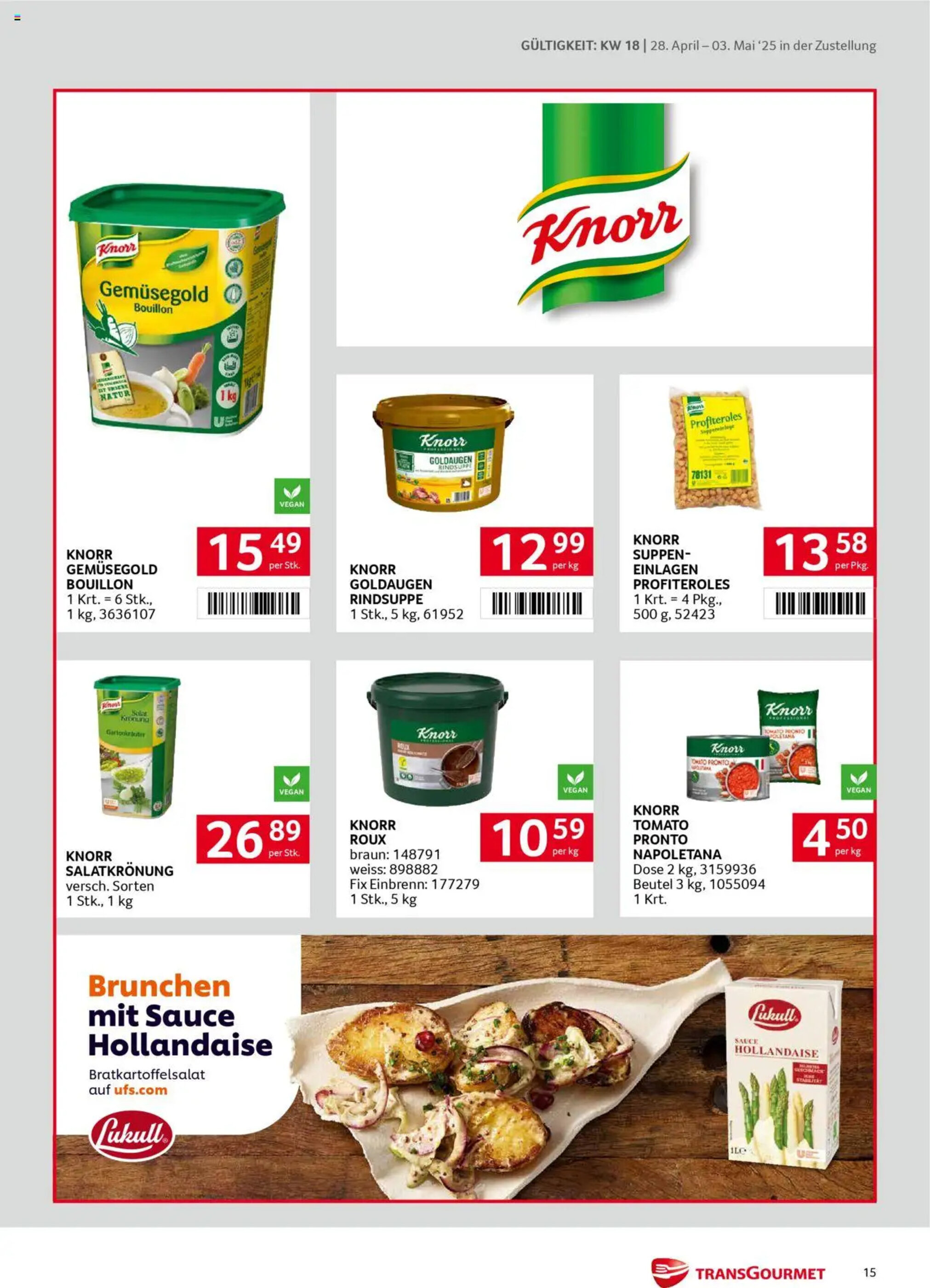 Transgourmet Flugblatt woche 18 - 28-04-2025