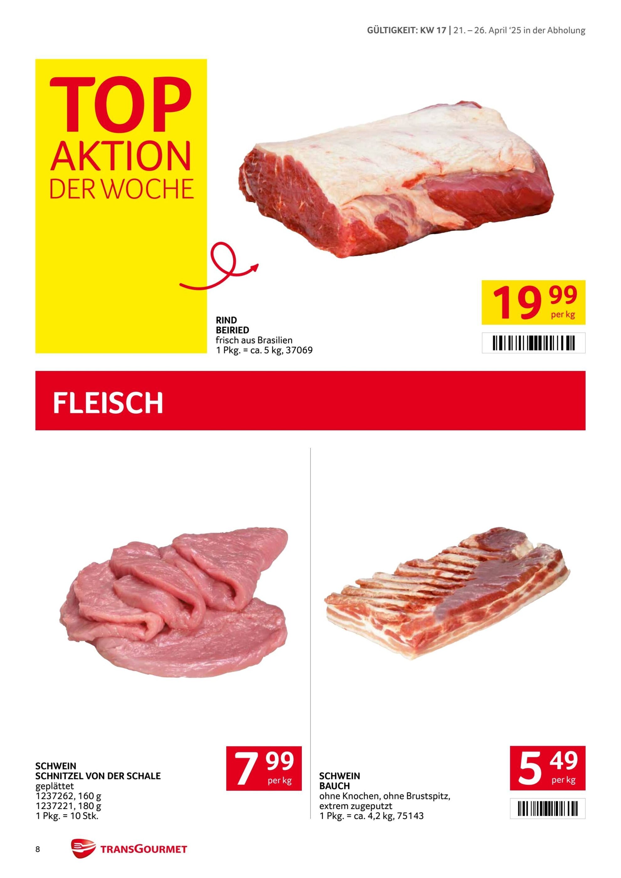 Transgourmet Flugblatt woche 17 - 21-04-2025