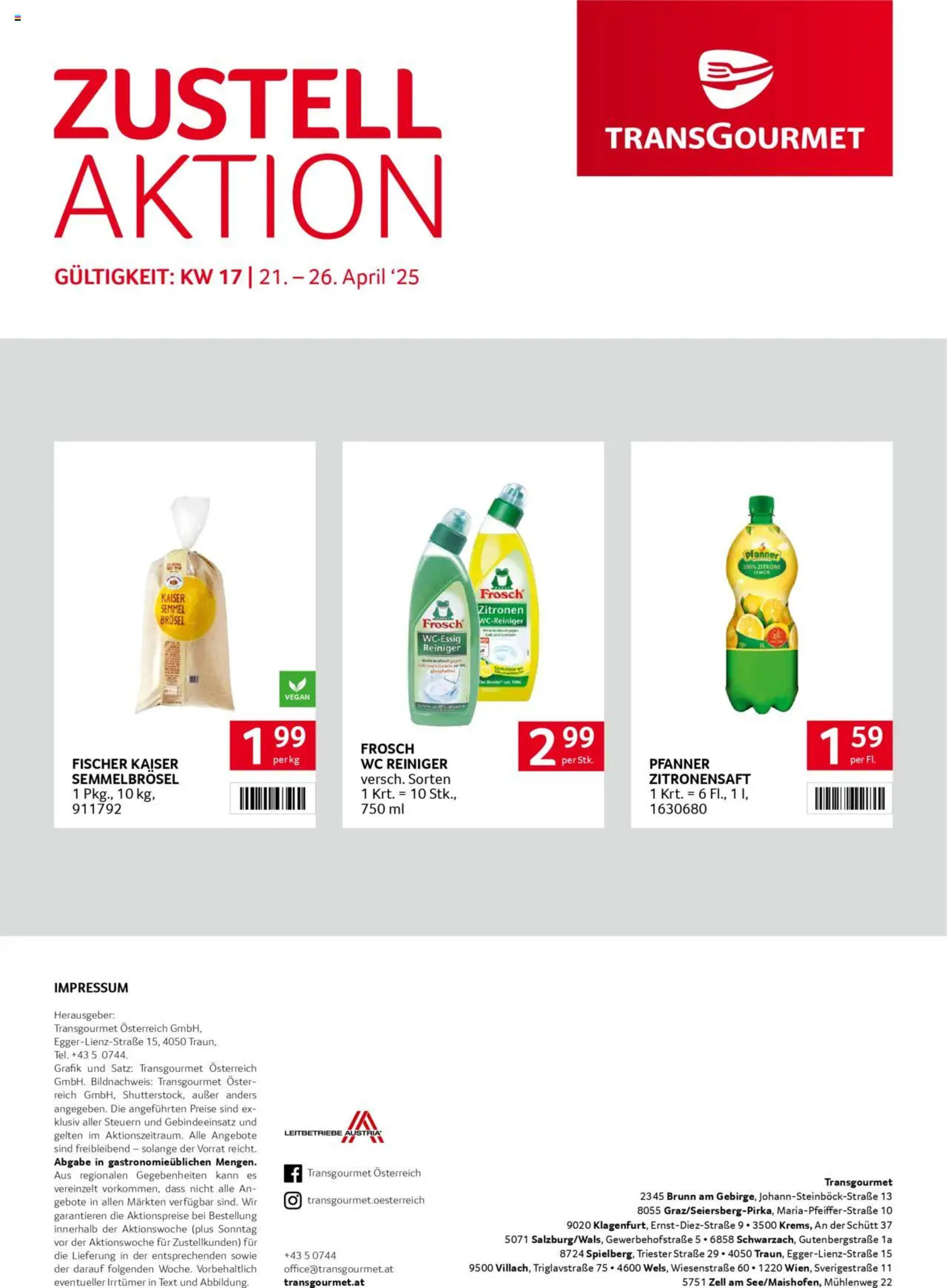 Transgourmet Flugblatt woche 17 - 21-04-2025