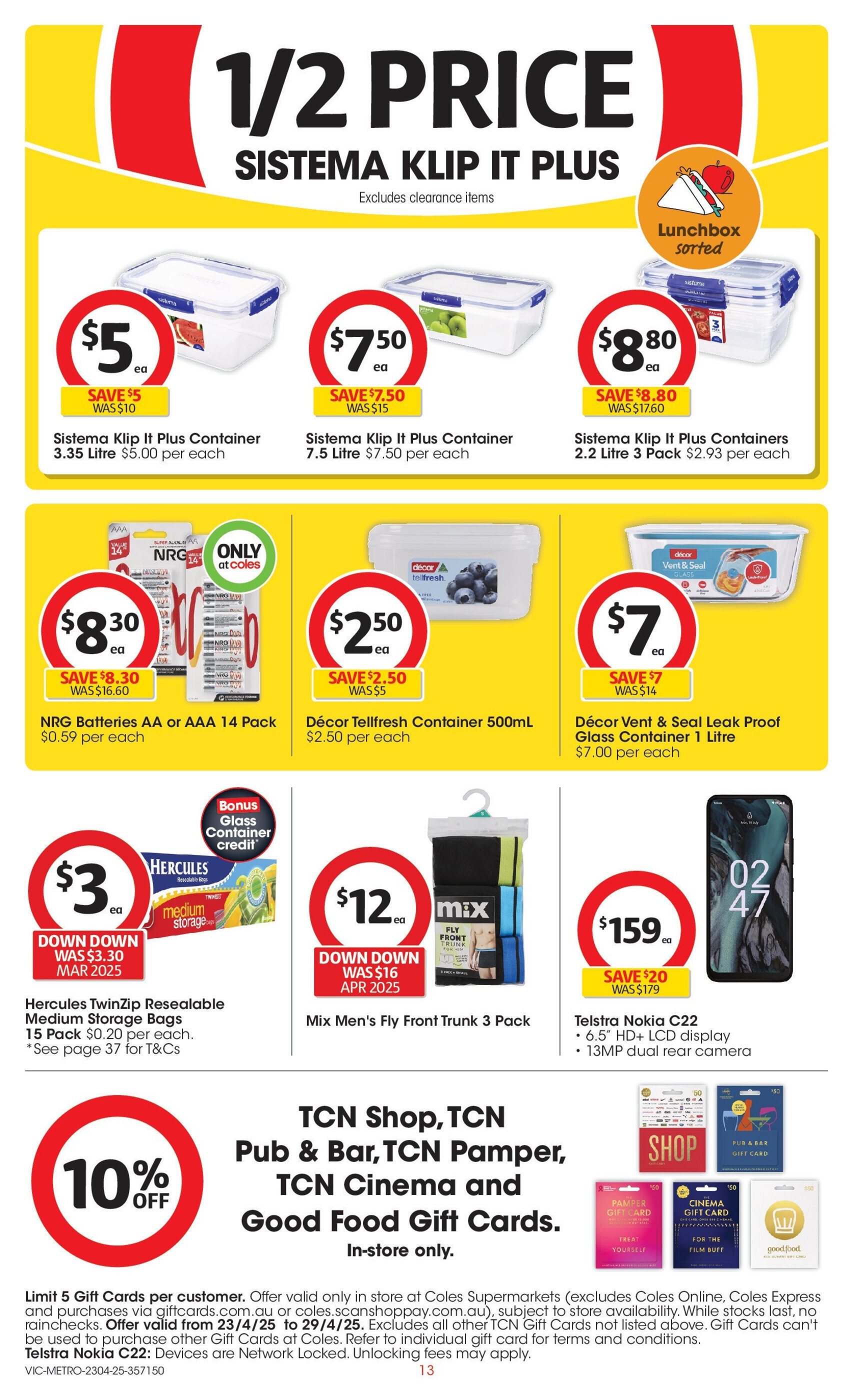 Coles catalogue week 17 - 22-04-2025