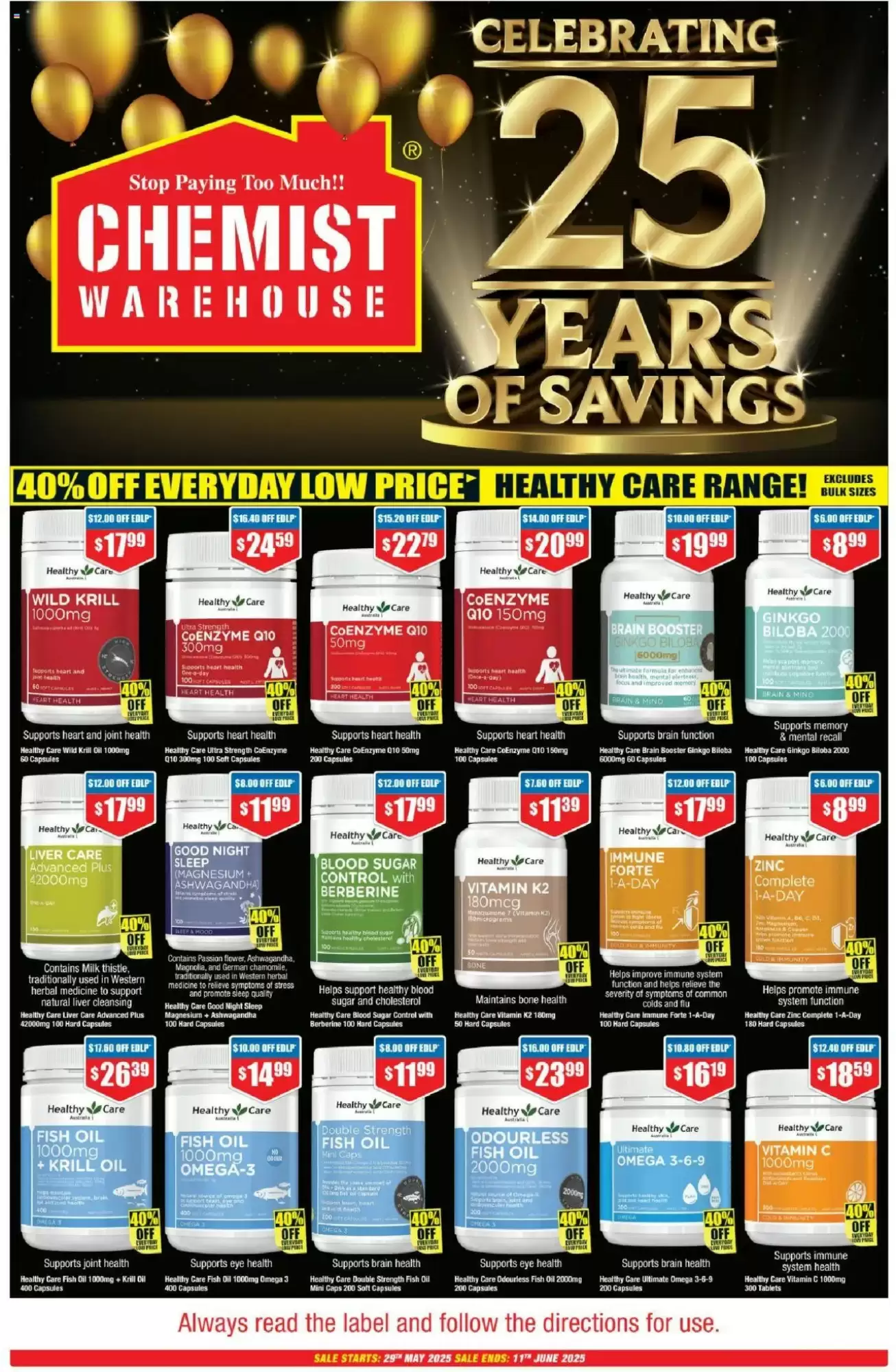 Chemist Warehouse catalogue - 28-05-2025 ( is valid from 28-05-2025 until 11-06-2025) | 1