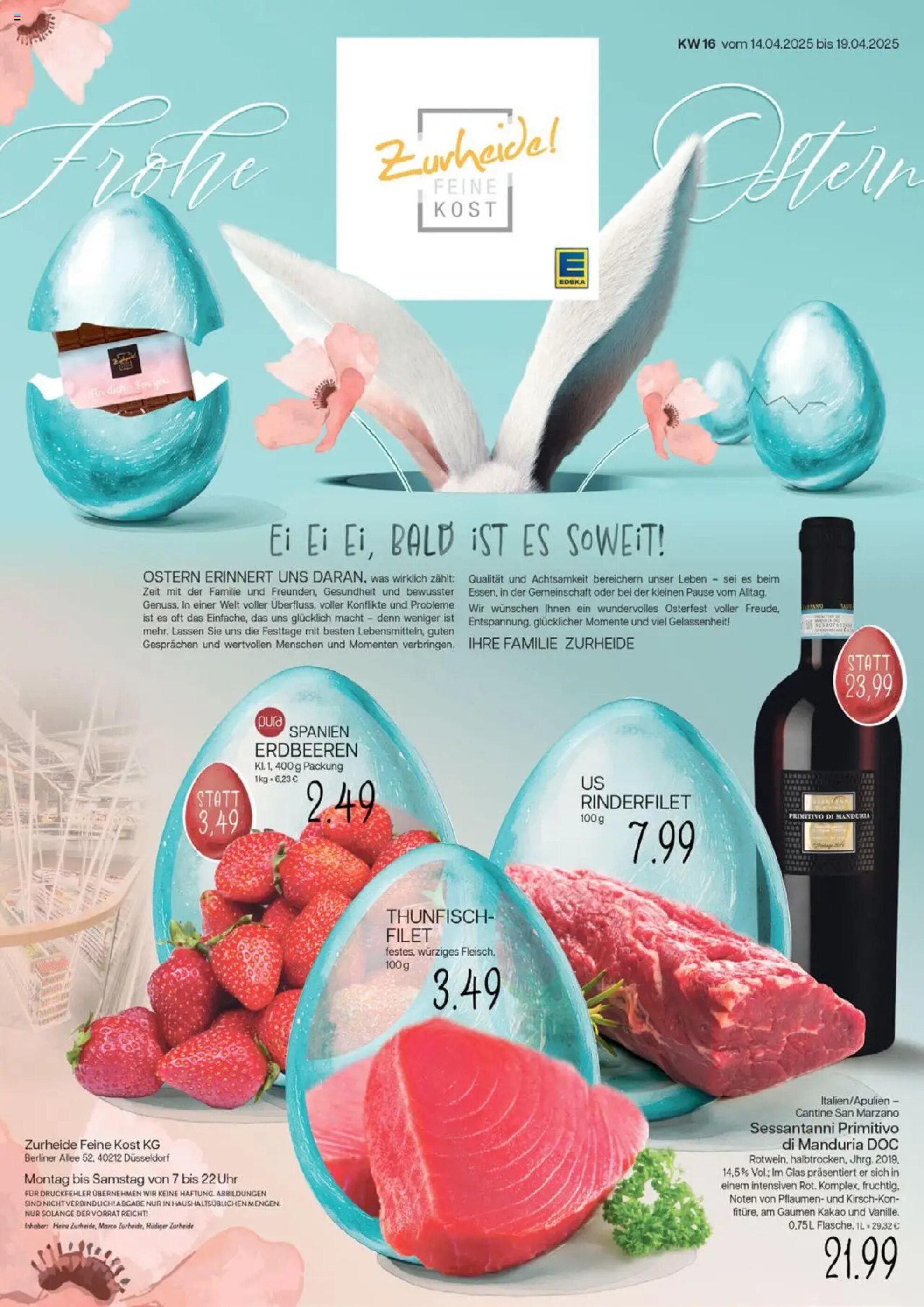 Edeka Zurheide Prospekt woche 16 - 14-04-2025