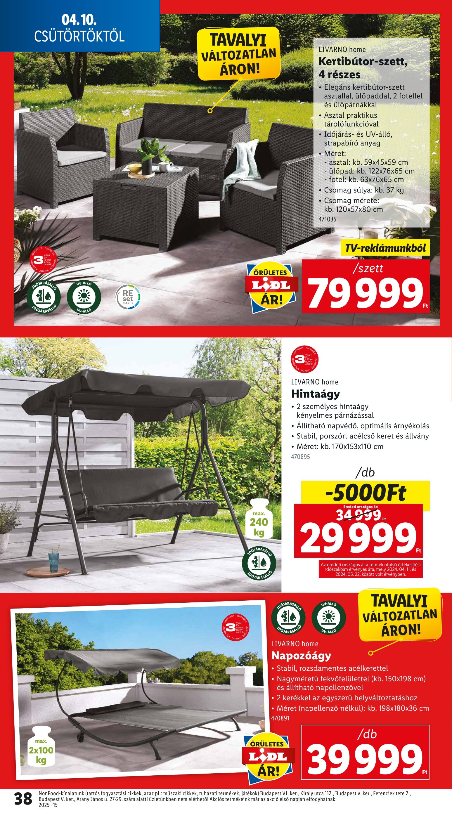 Lidl akciós újság hét 15 - 10-04-2025