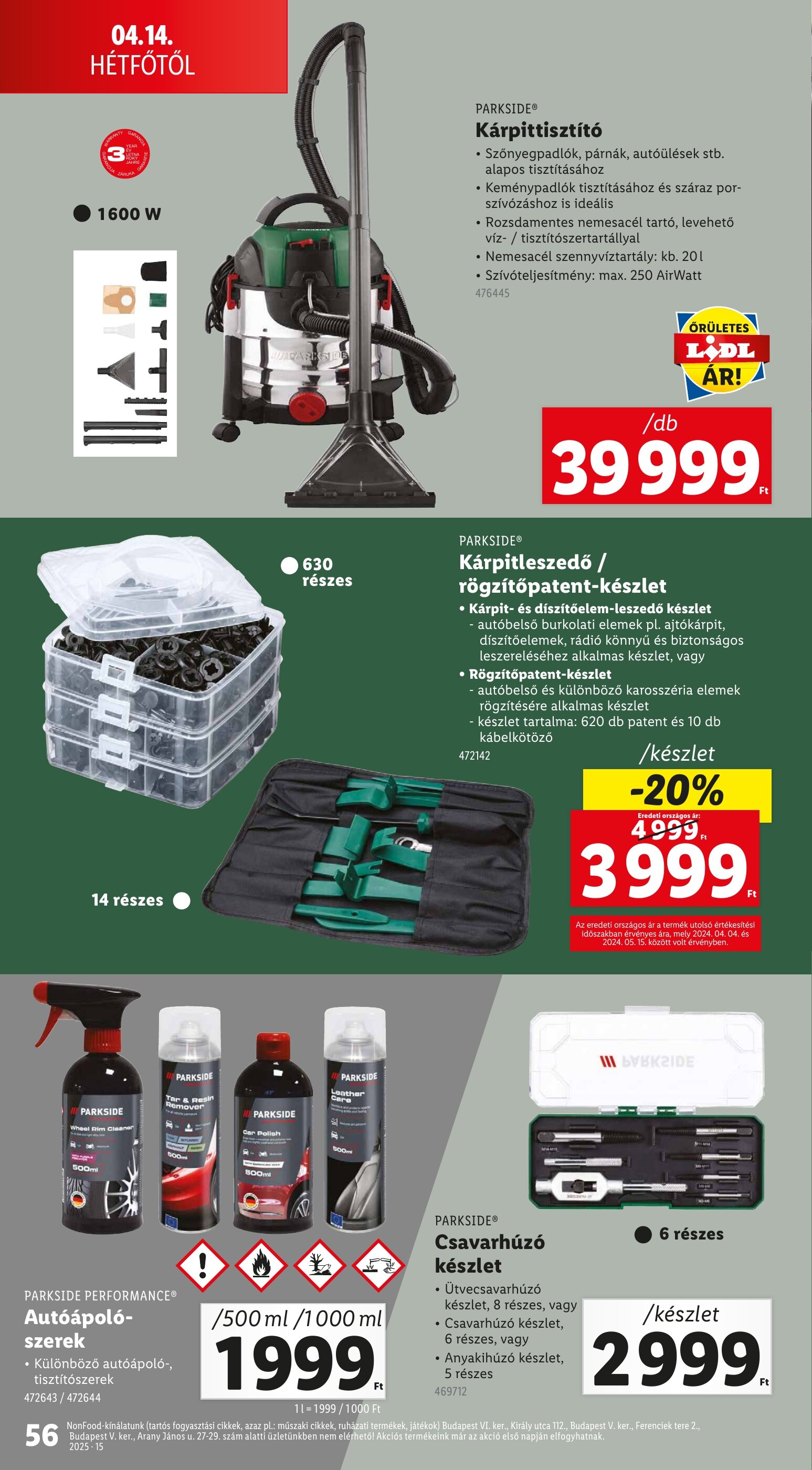 Lidl akciós újság hét 15 - 10-04-2025