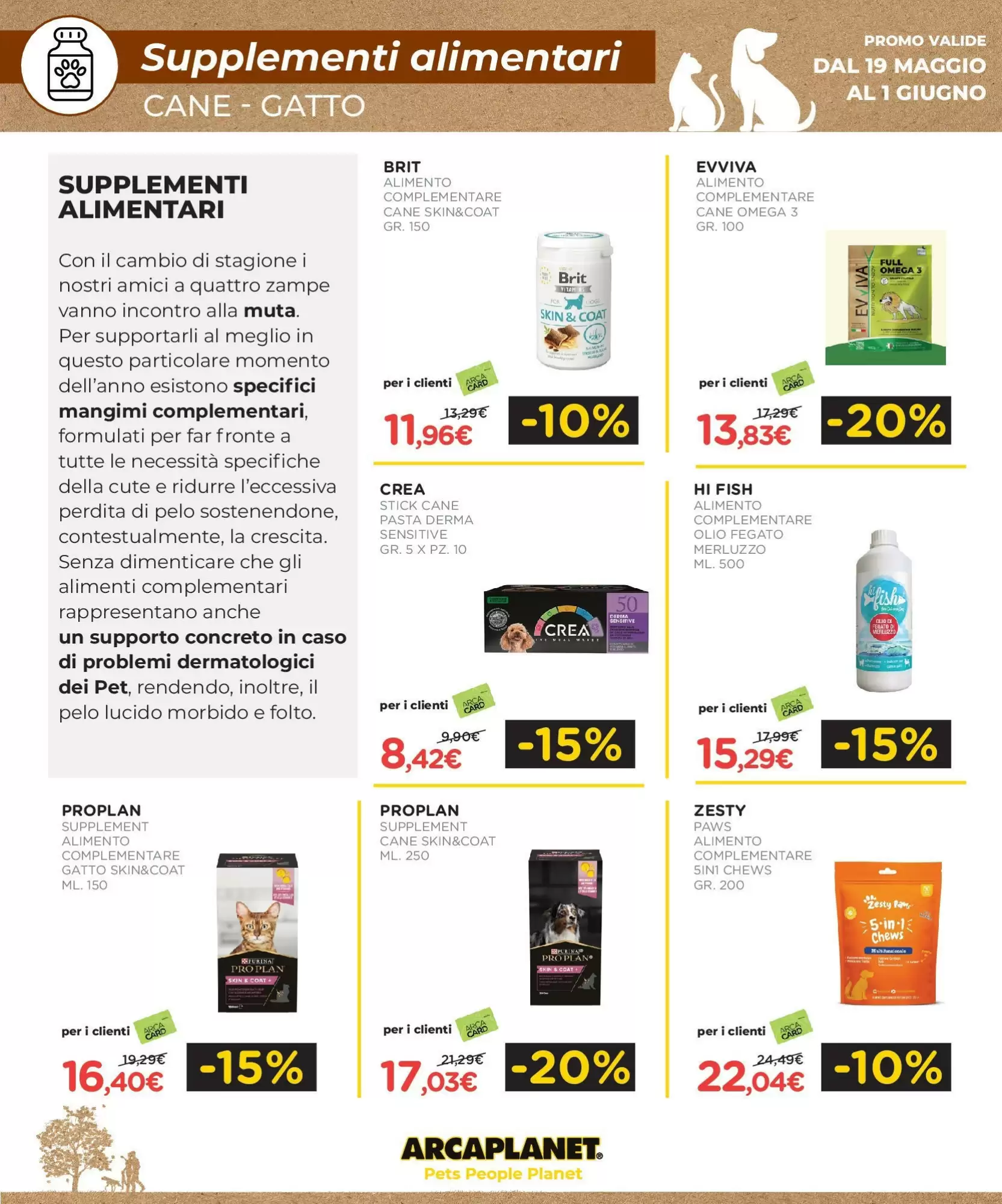 Volantino Arcaplanet - 19-05-2025 ( dal 19-05-2025 fino al 01-06-2025)