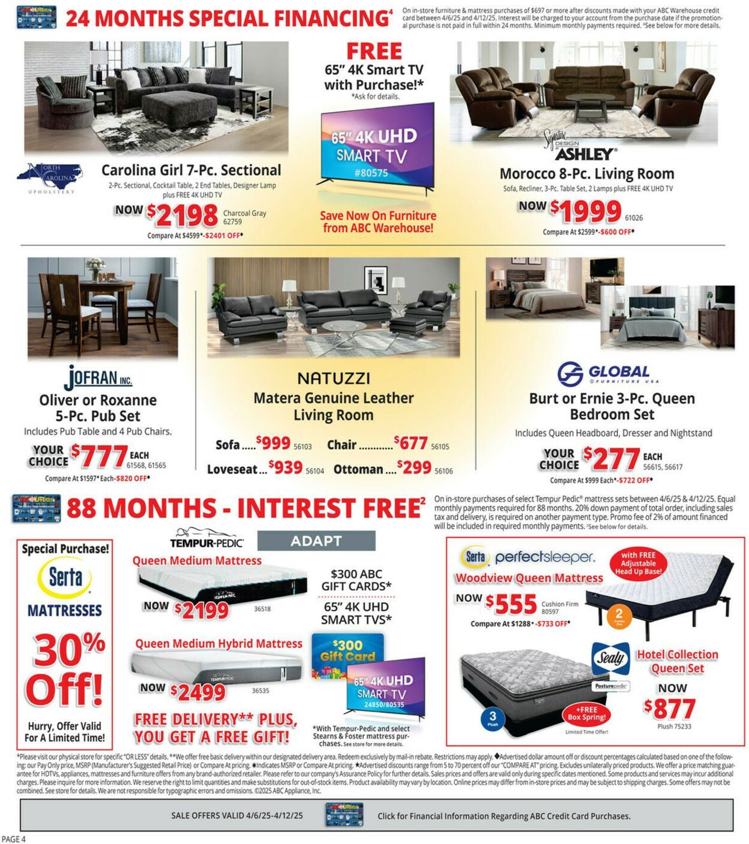 ABC Warehouse Weekly Ad week 15 - 06-04-2025