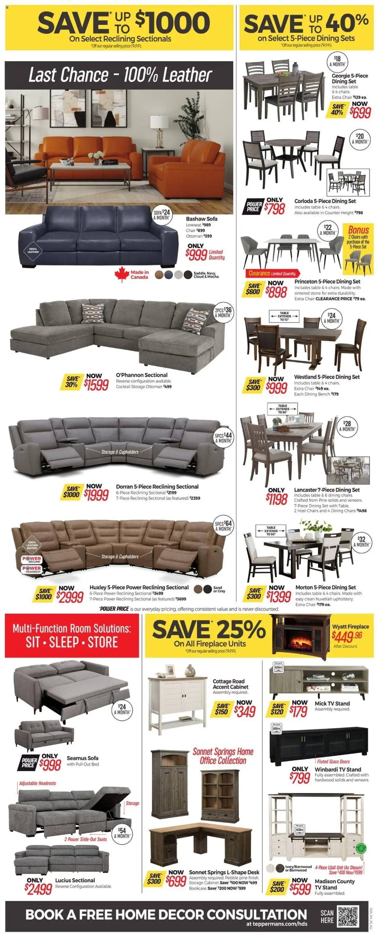 Tepperman's flyer from Outlet
