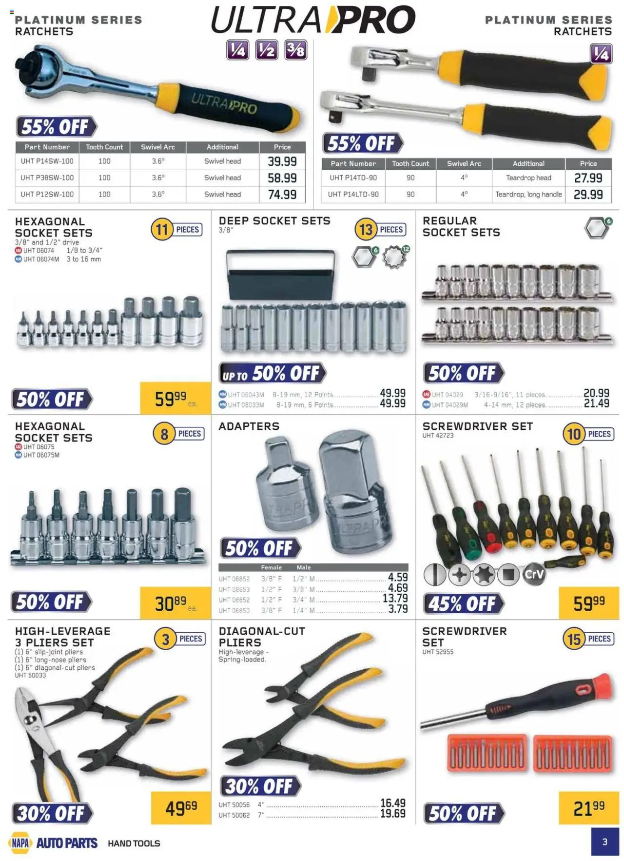 NAPA Auto Parts flyer from Real Deals