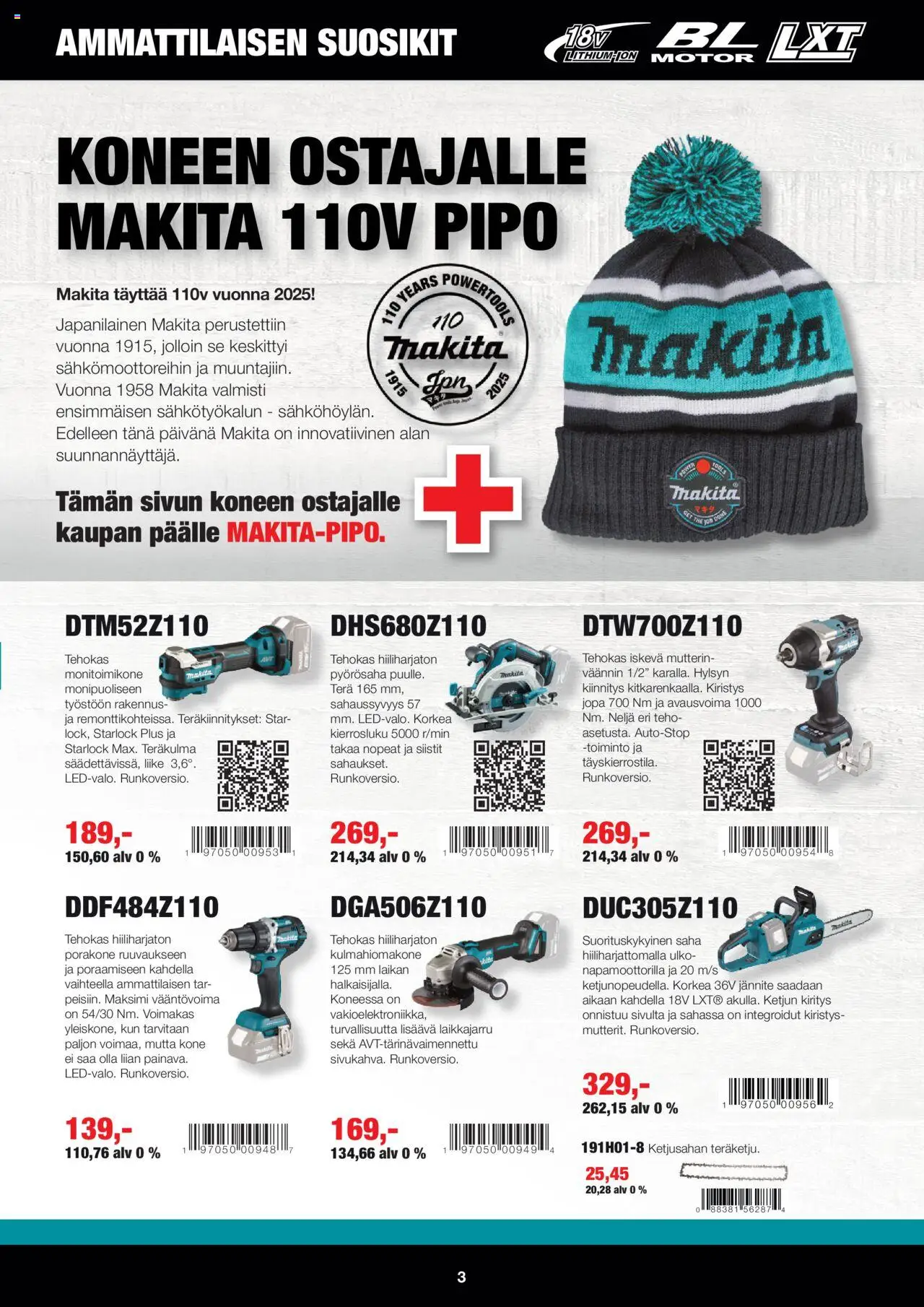 Makita tarjouslehti päivästä 01/01/2025 Tarjoukset