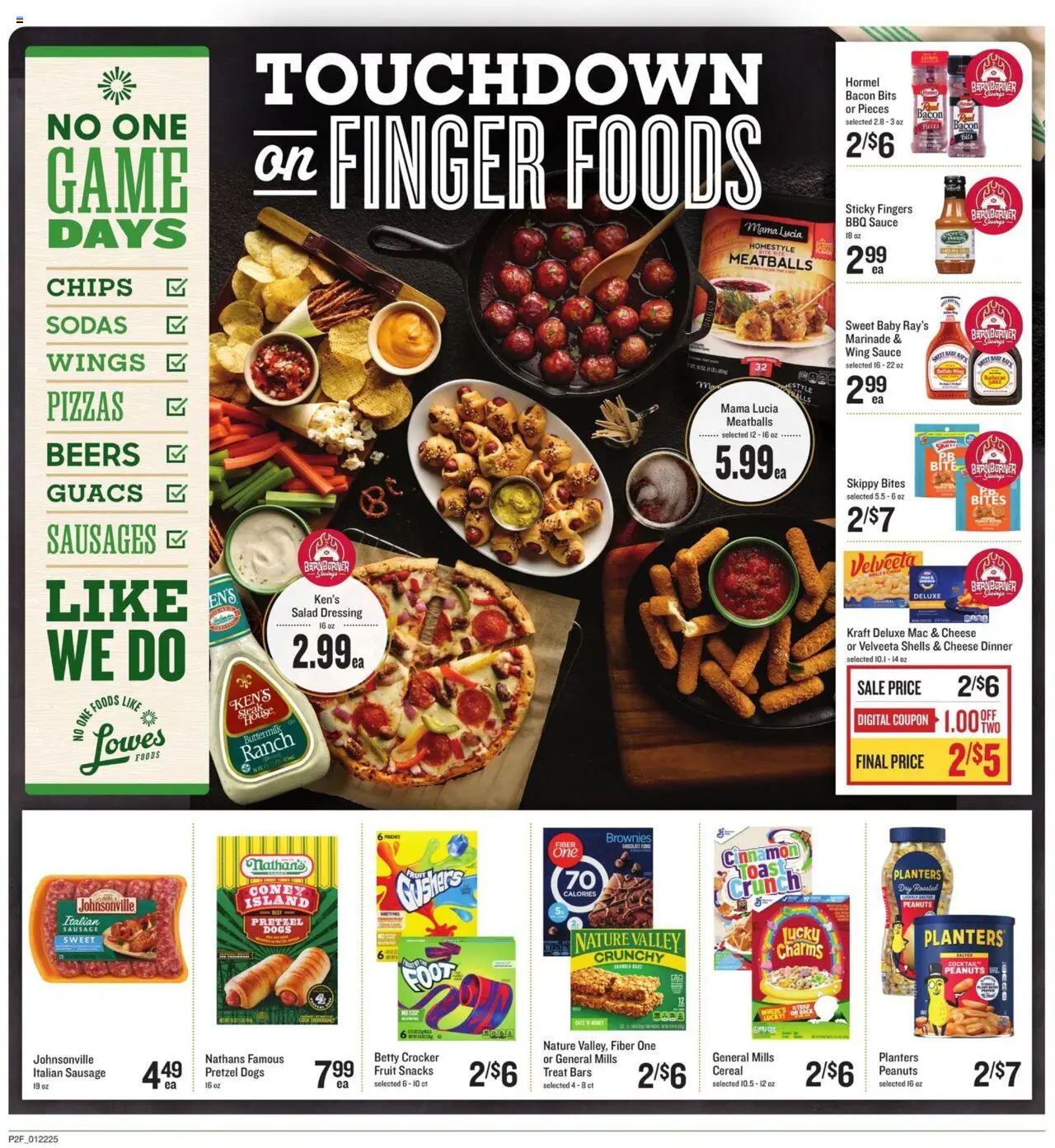 Lowes Foods offer from 01/22/2025 Game Day