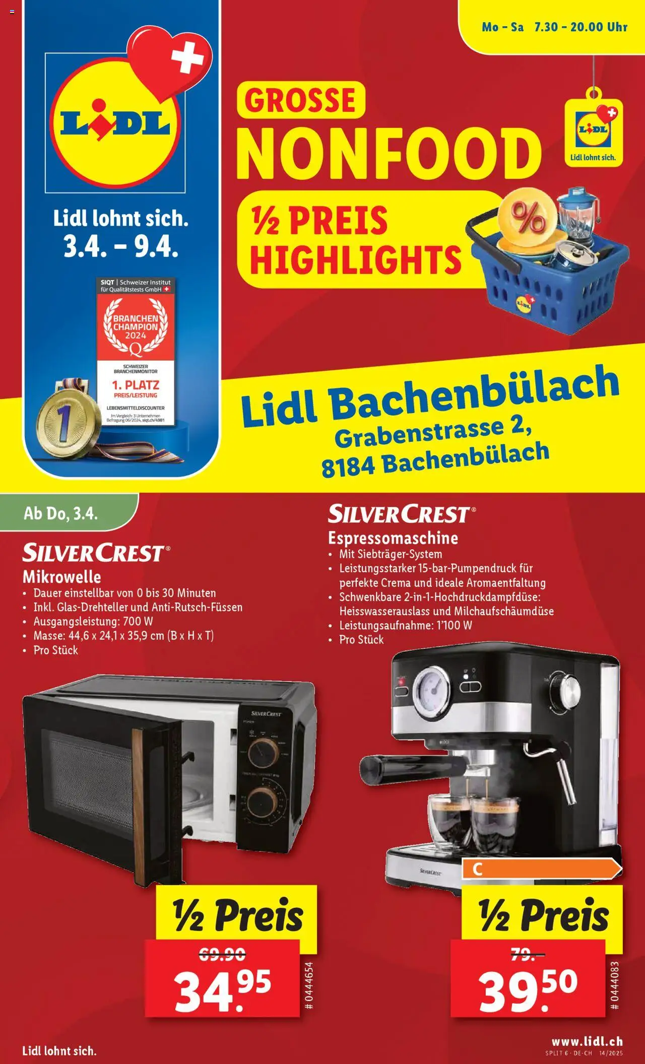Lidl Aktionen Neueröffnung Bachenbülach