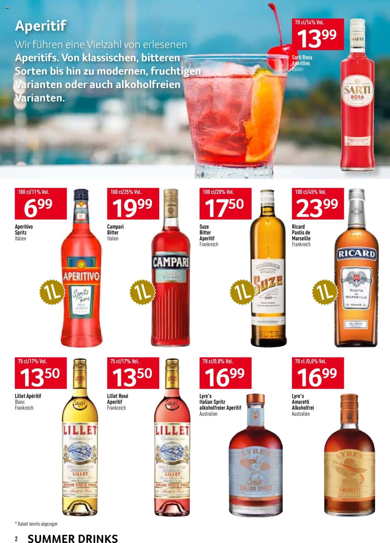Prodega Aktionen Summer Drinks