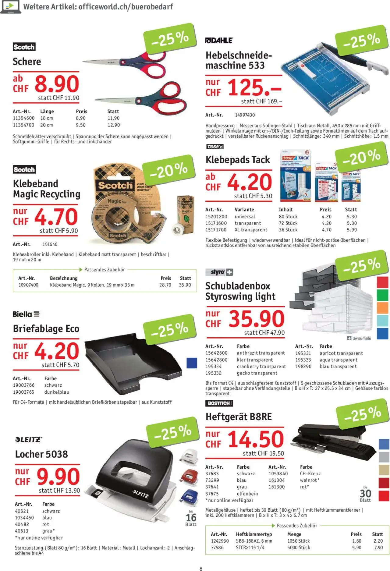 Office World Aktionen