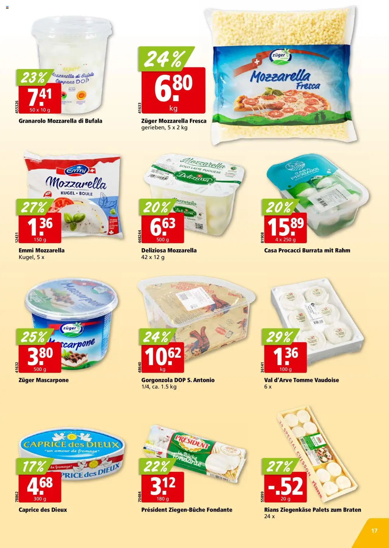 Aligro Aktionen - Chavannes, Matran, Genf, Sitten