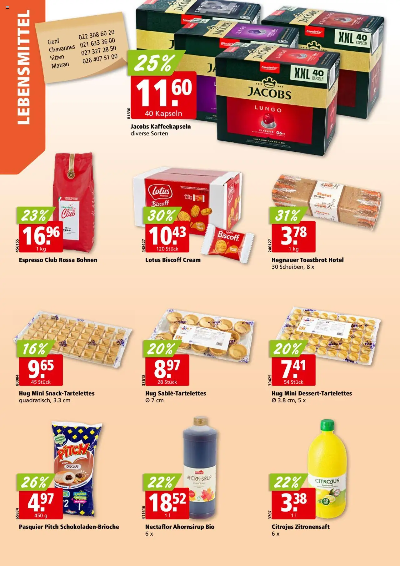 Aligro Aktionen - Chavannes, Matran, Genf, Sitten (19.05.2025 - 24.05.2025)