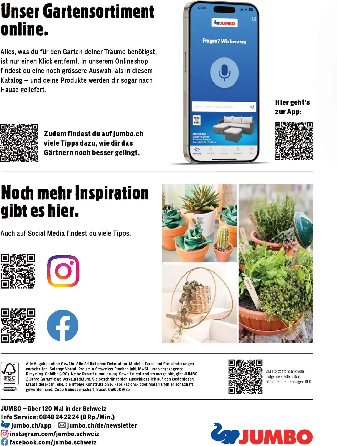 Jumbo Aktionen Gartenmöbelbroschüre 2025