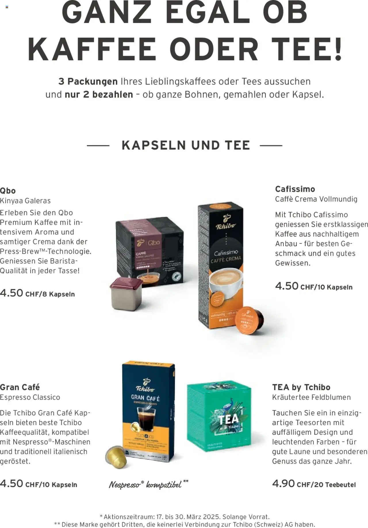 Tchibo Aktionen Filialen