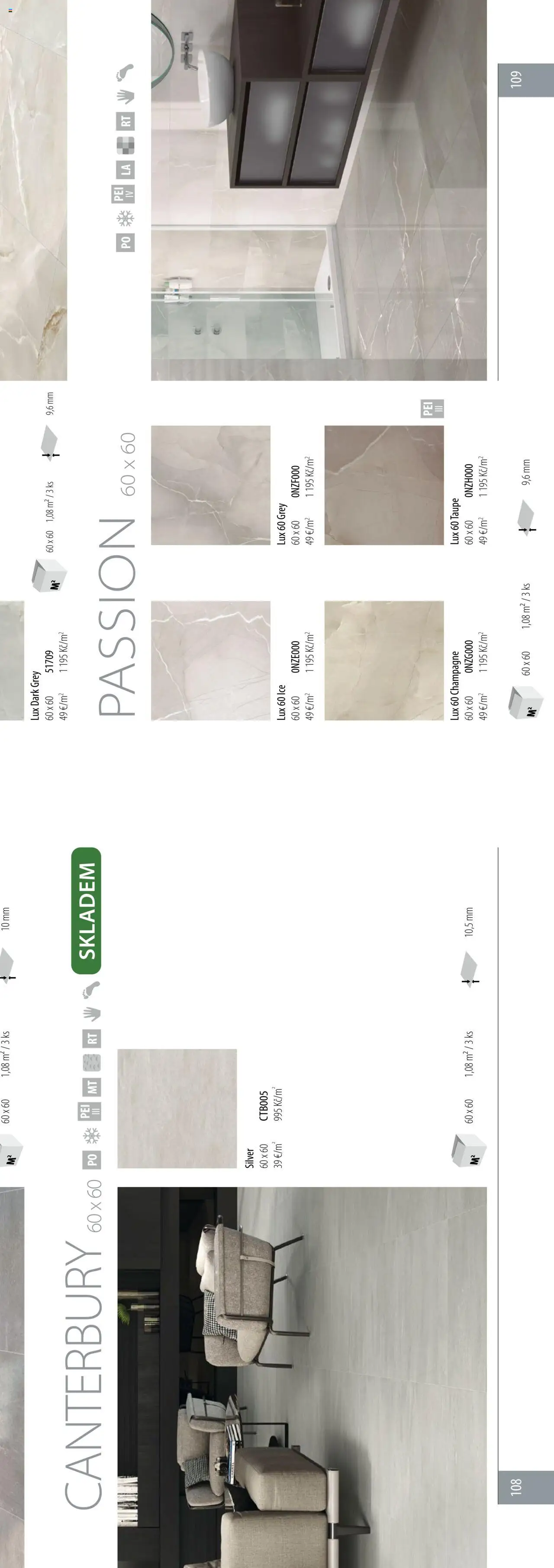 Sapho koupelny katalog - Obklady a dlažby