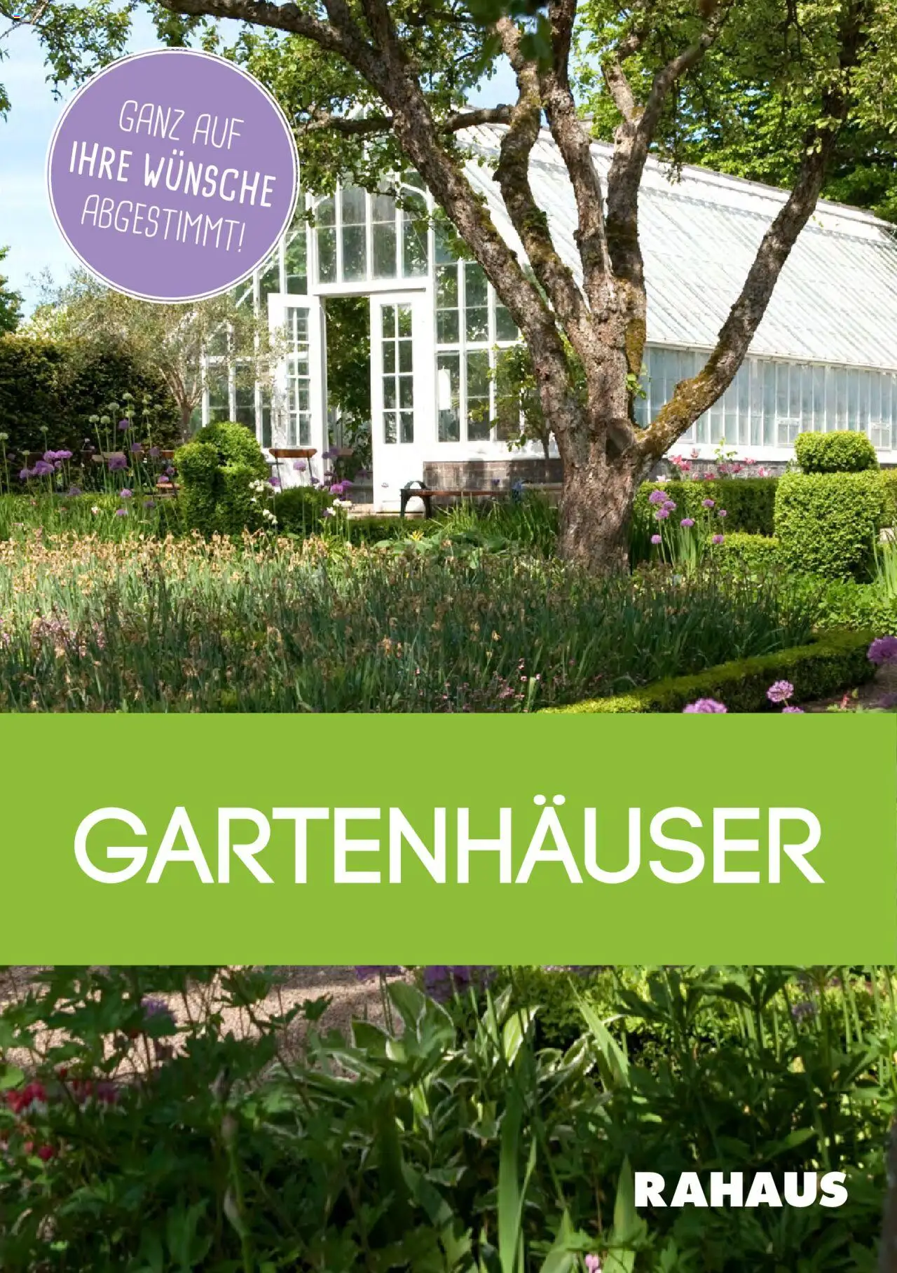 Rahaus Prospekt Gartenhäuser