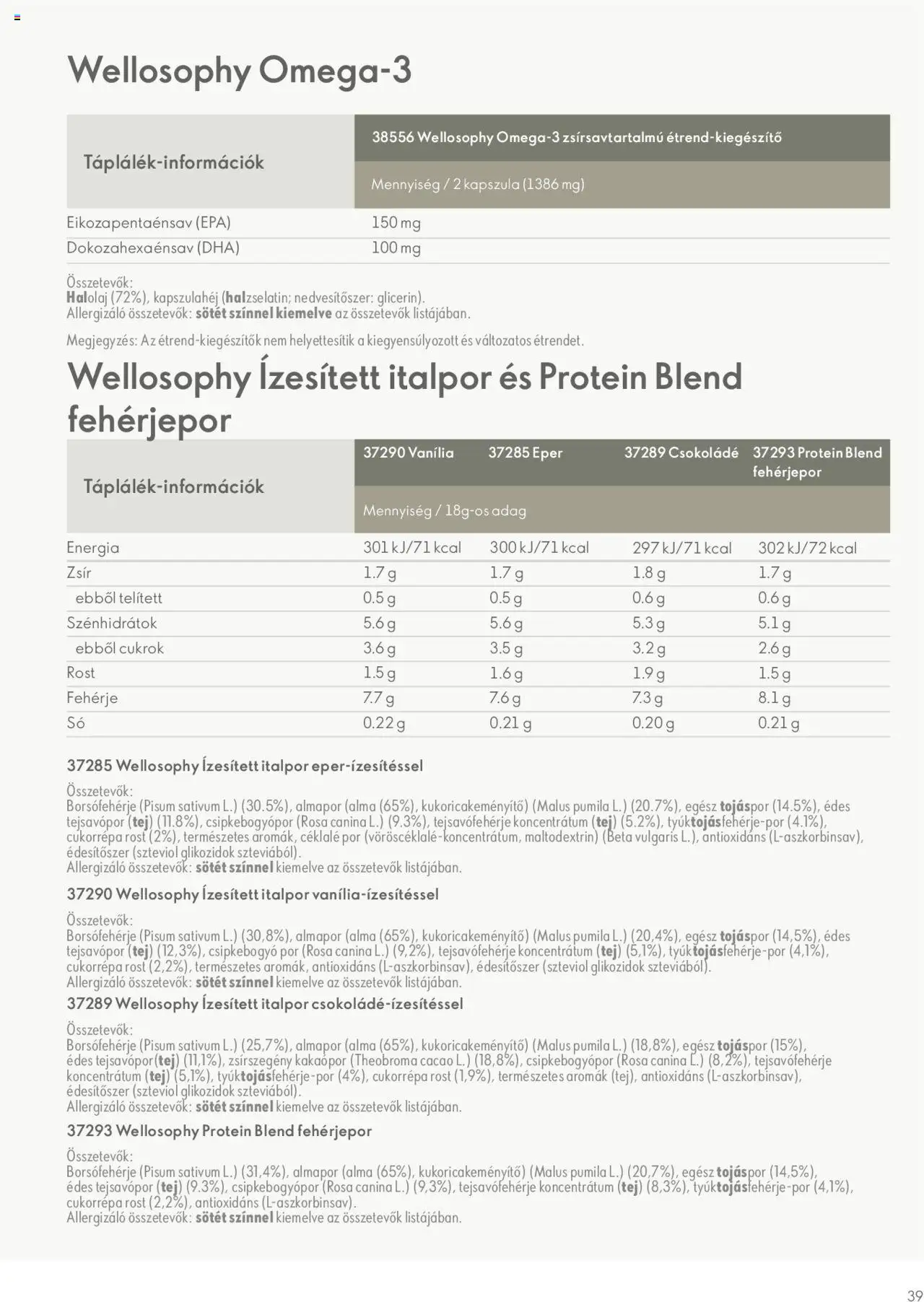Oriflame katalógus Wellosophy (csütörtöktől 2023.11.09.)