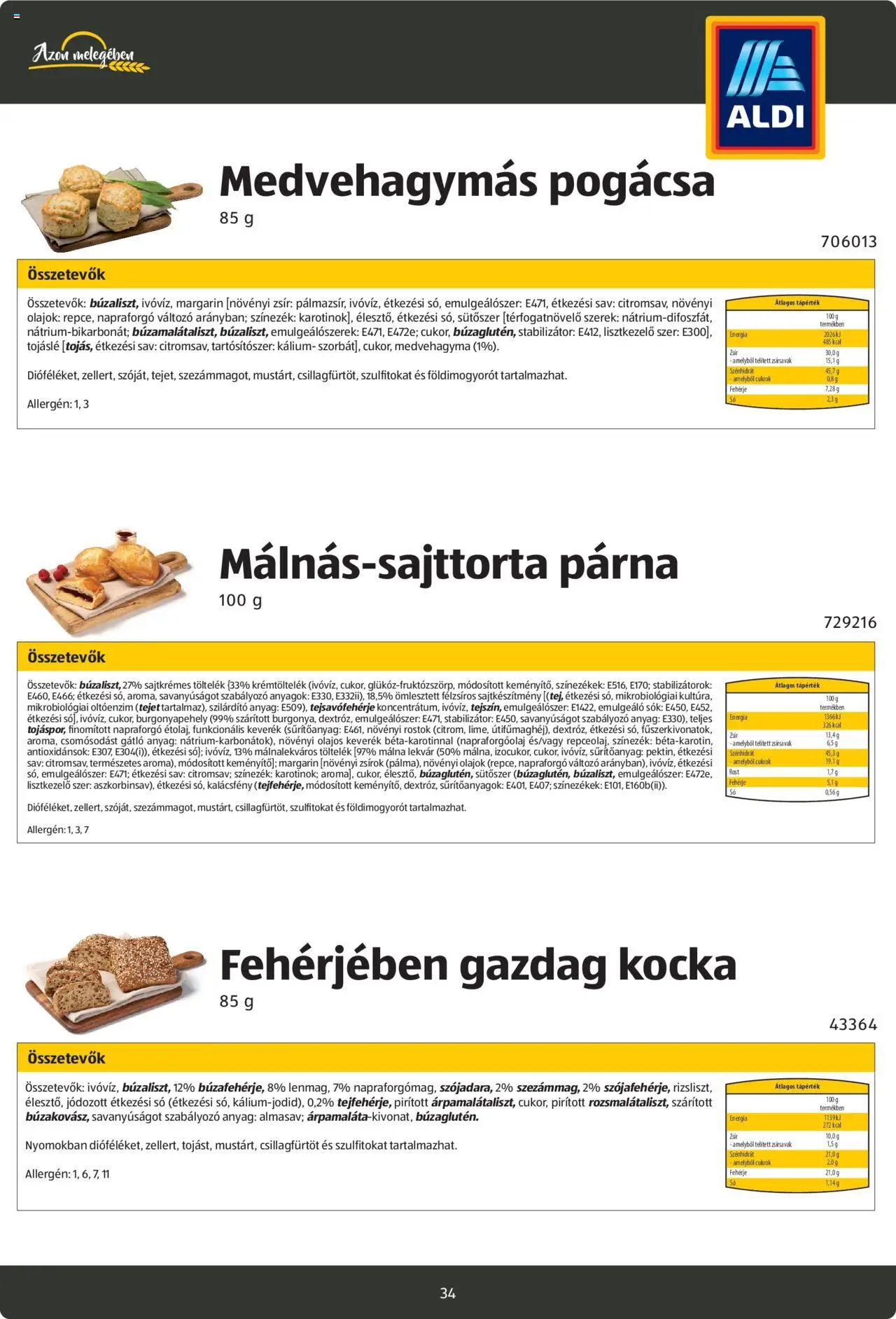 Aldi - Katalógus Pékáruk (hétfőtől 2024.08.26.)