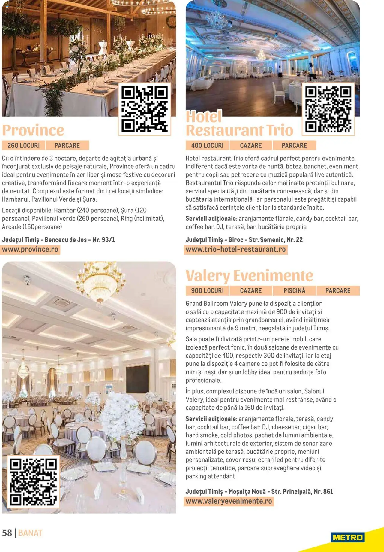 Metro catalog - Ghid Locații pentru Evenimente