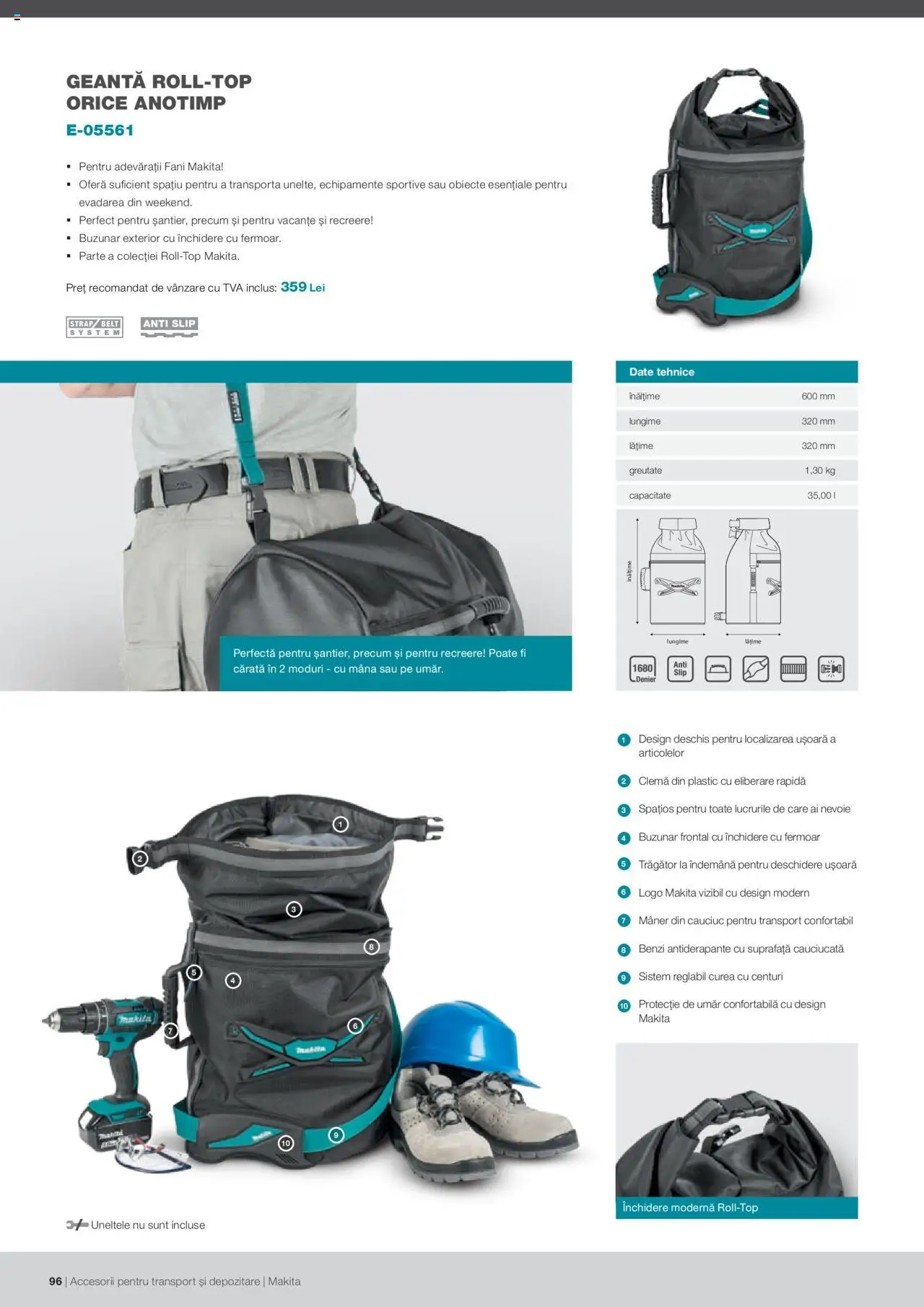 Makita catalog - Accesorii pentru transport si depozitare