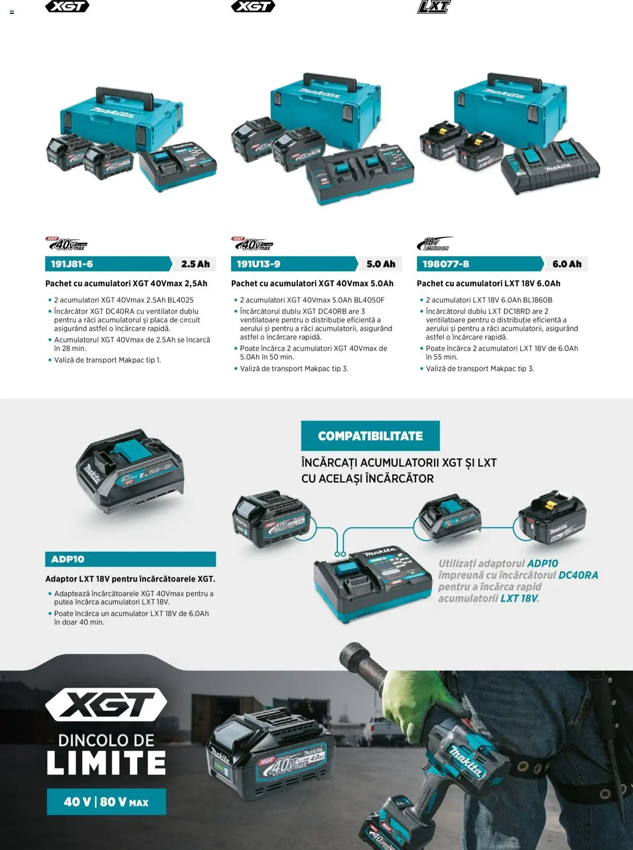 Makita catalog - Broșură Mașini cu acumulatori pentru mentenanță utilaje grele