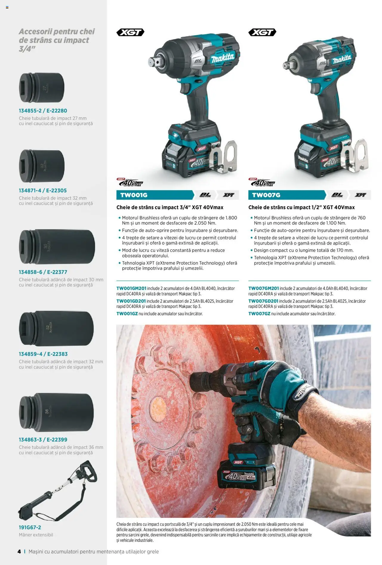 Makita catalog - Broșură Mașini cu acumulatori pentru mentenanță utilaje grele