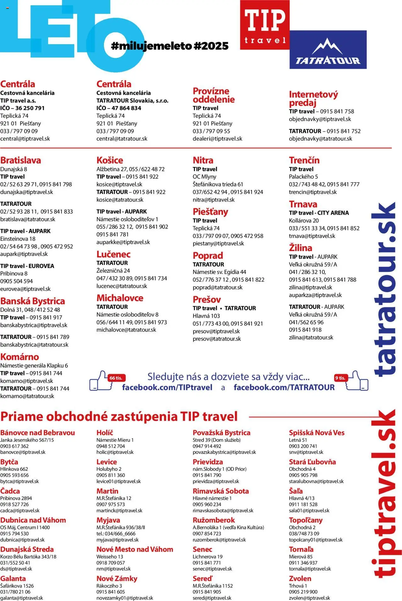 TIP travel leták