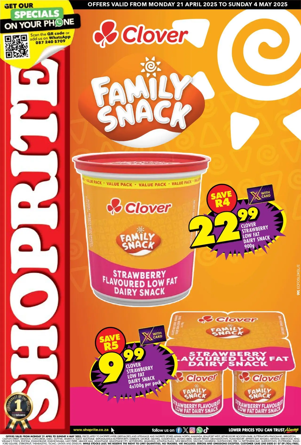 Shoprite Eastern Cape - Clover Deals (21/04/2025 - 04/05/2025) | 1