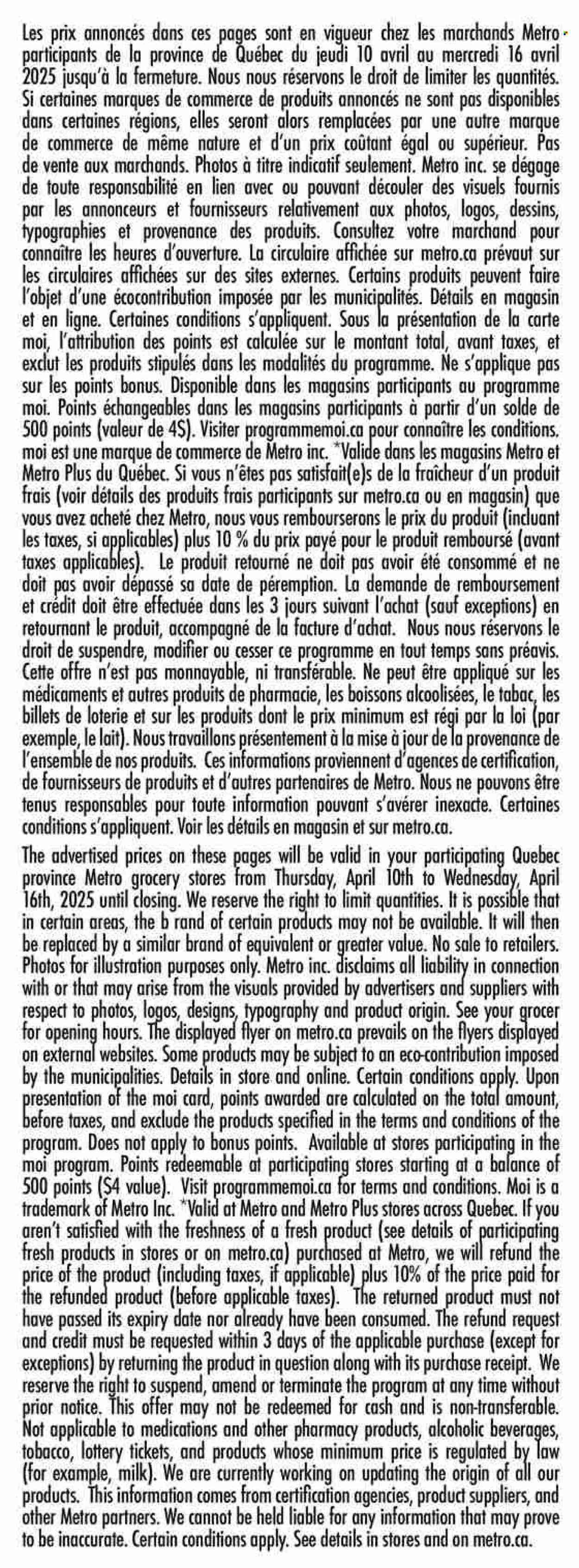Metro flyer: Weekly Flyer