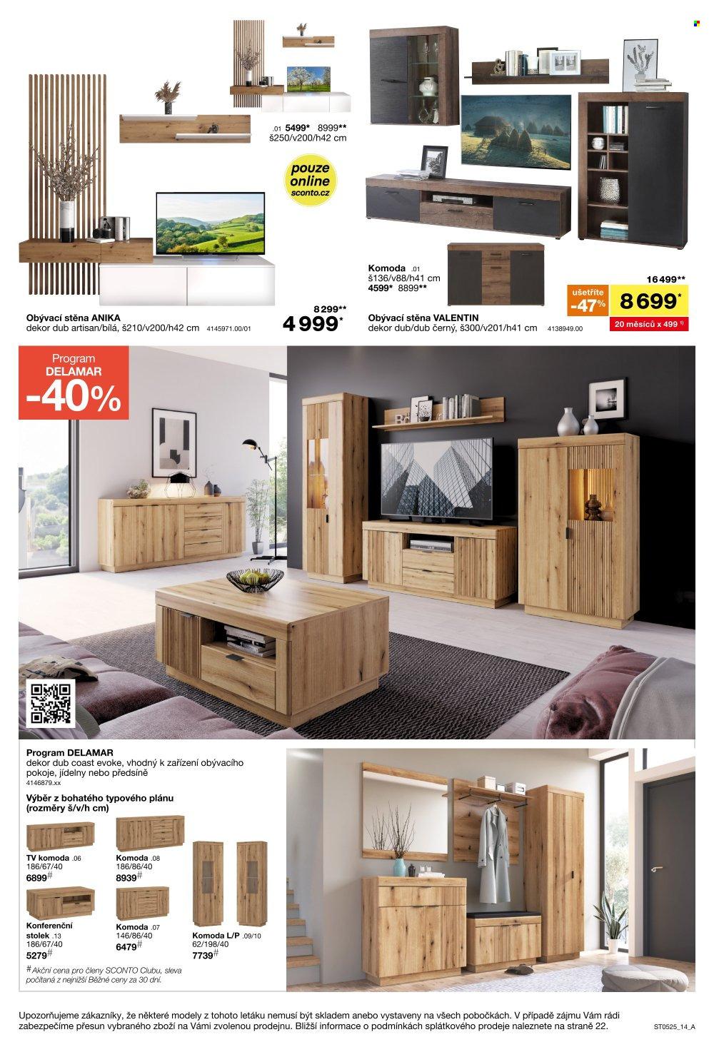 Leták: -40% na ložnice, postele, matrace, rošty, šatní skříně, komody, noční stolky