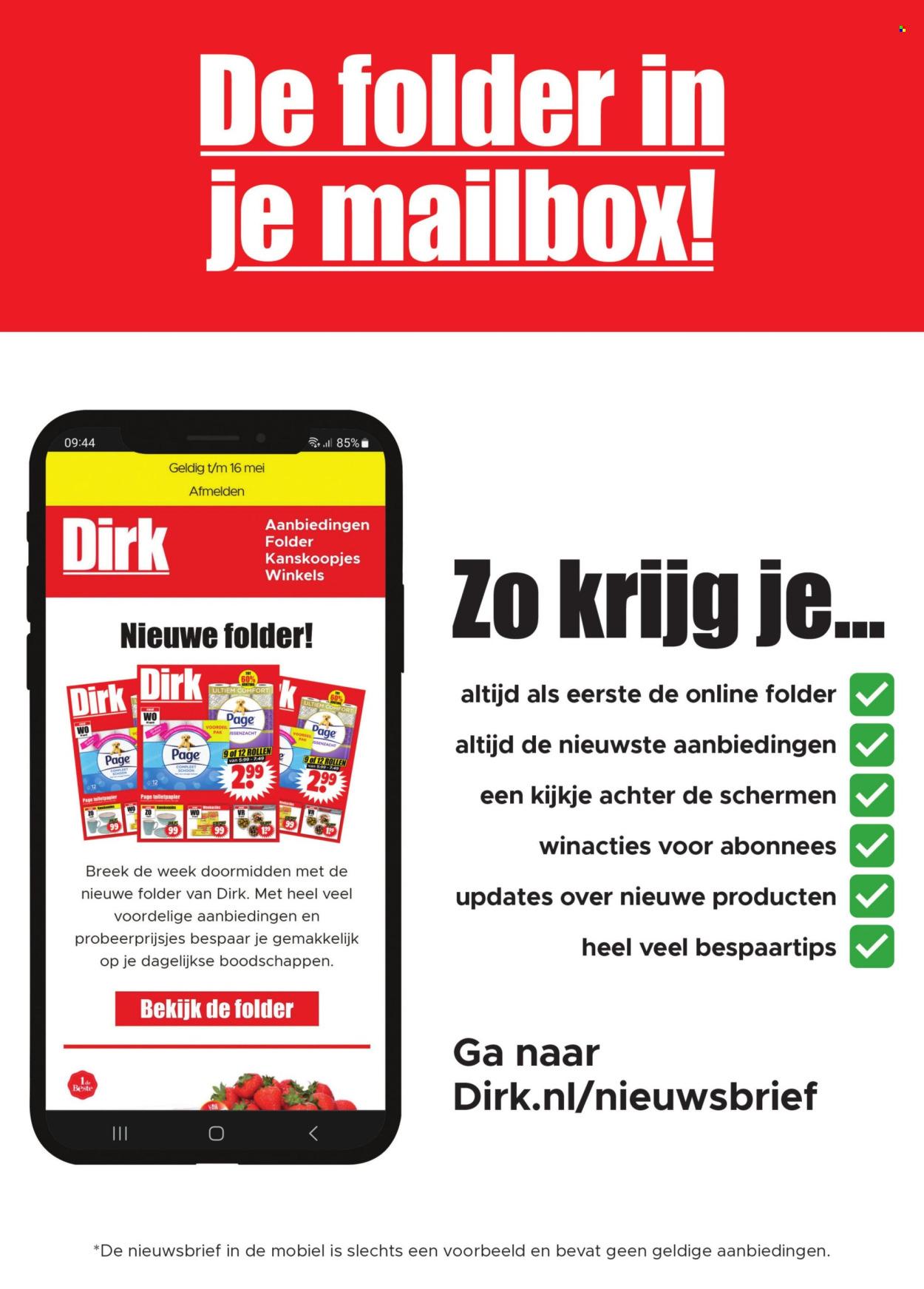 Dirk folder: Feestelijk voordeel!