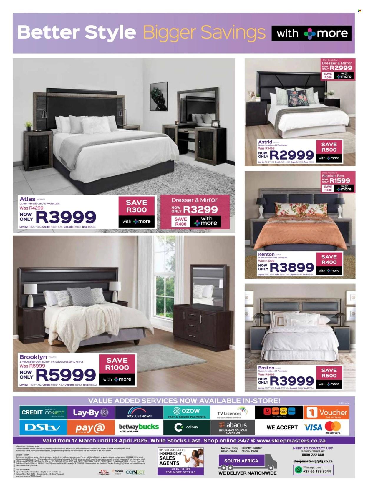 Sleepmasters catalogue