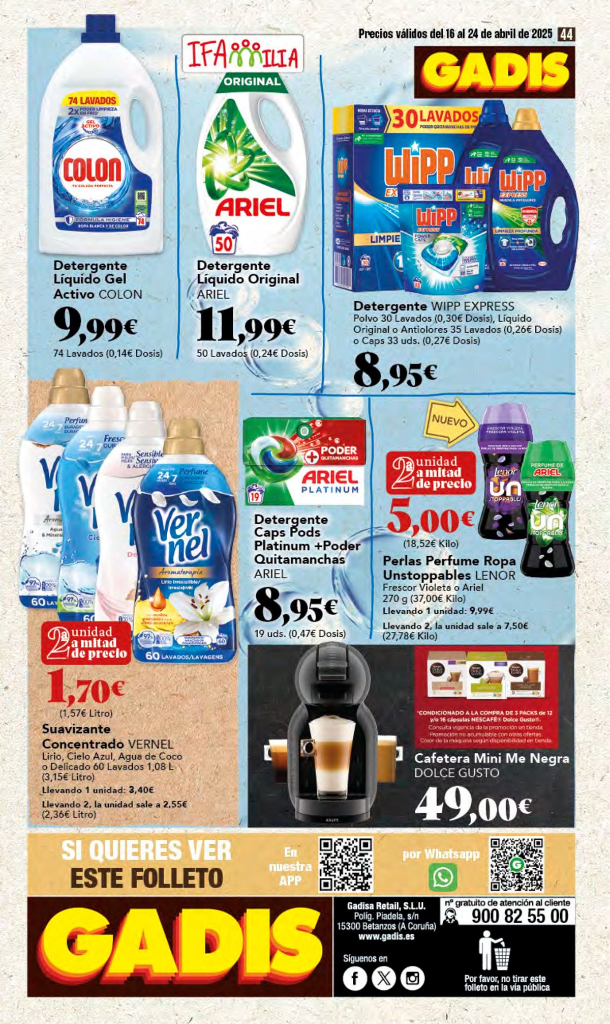 Catálogo Gadis | Precios válidos del 16 al 24 de abril