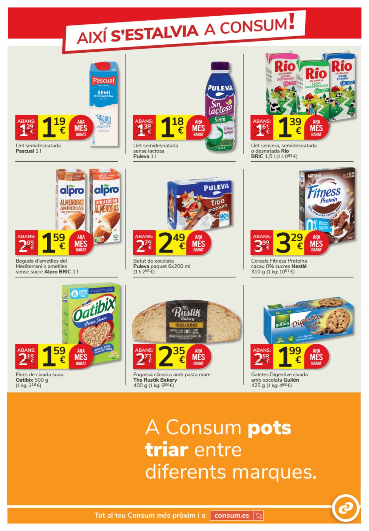 Catálogo Consum | Així s'estalvia quan pots triar!