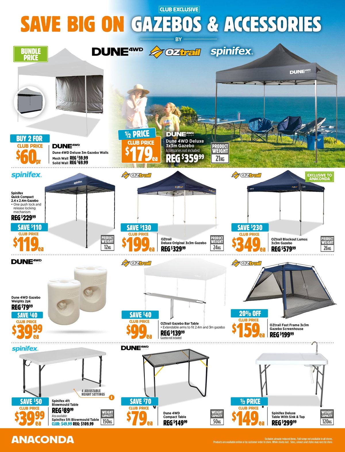 Anaconda catalogue | Easter Adventure Deals