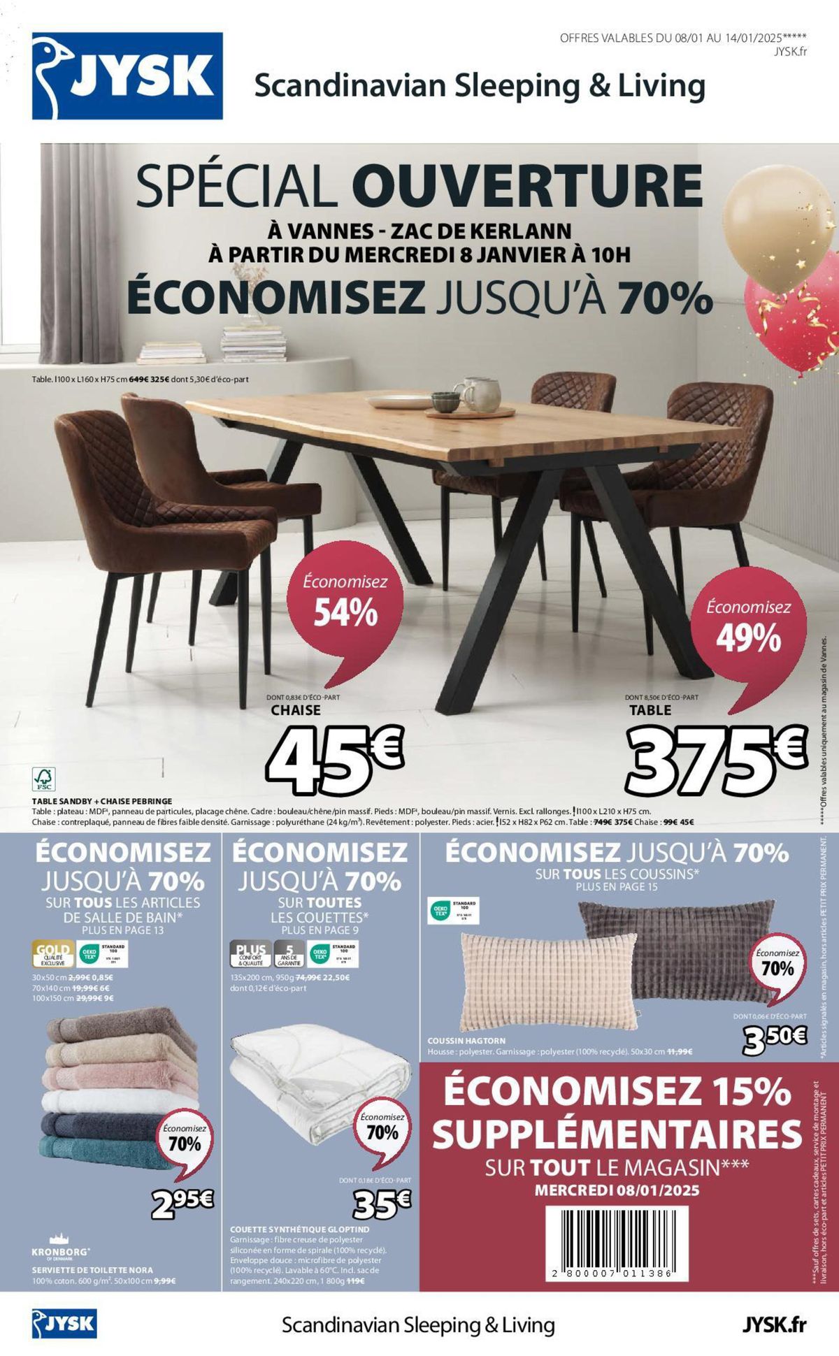 Catalogue JYSK | SPÉCIAL OUVERTURE À VANNES